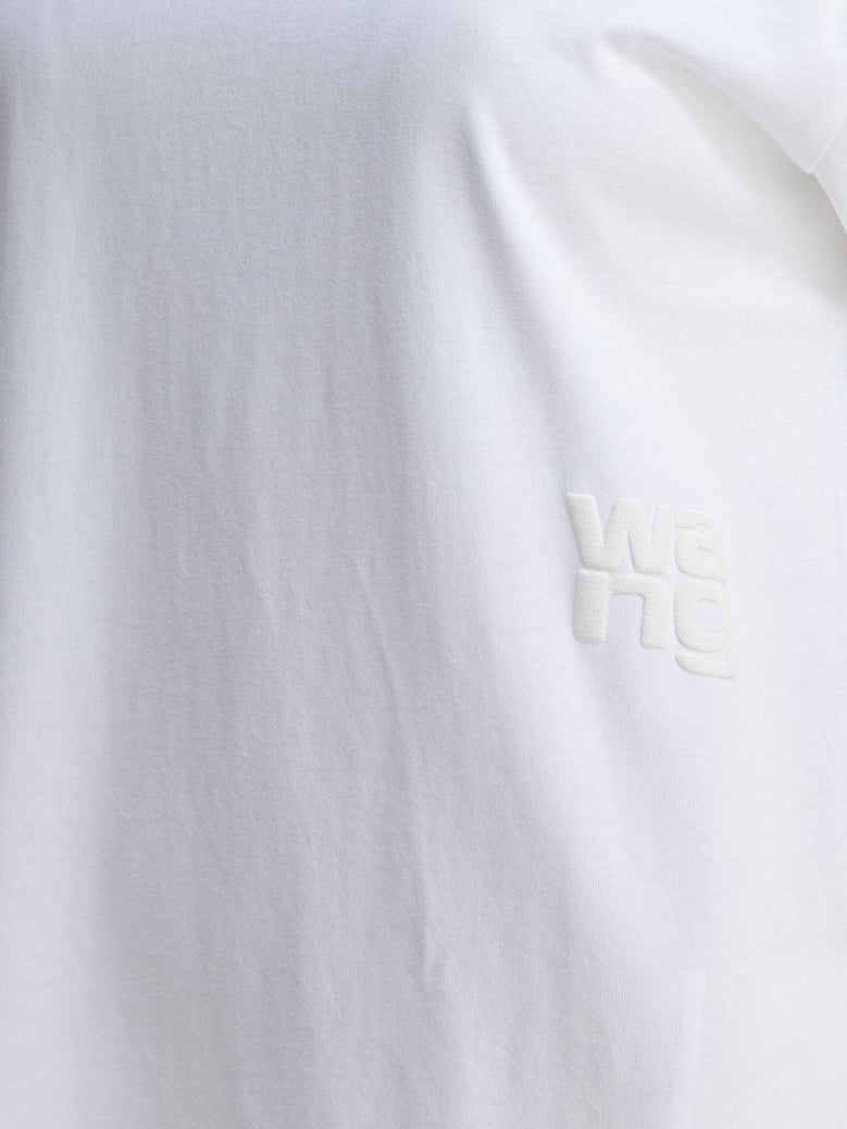 essential jsy ss tee w/ puff logo & bound neck by Selfnex
