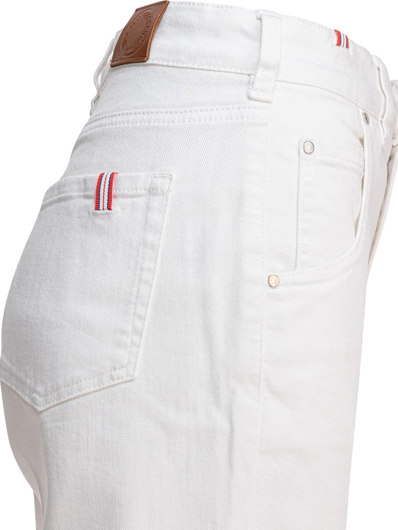 white elastane jeans by Selfnex