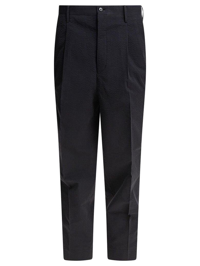 blue silk trousers by Selfnex