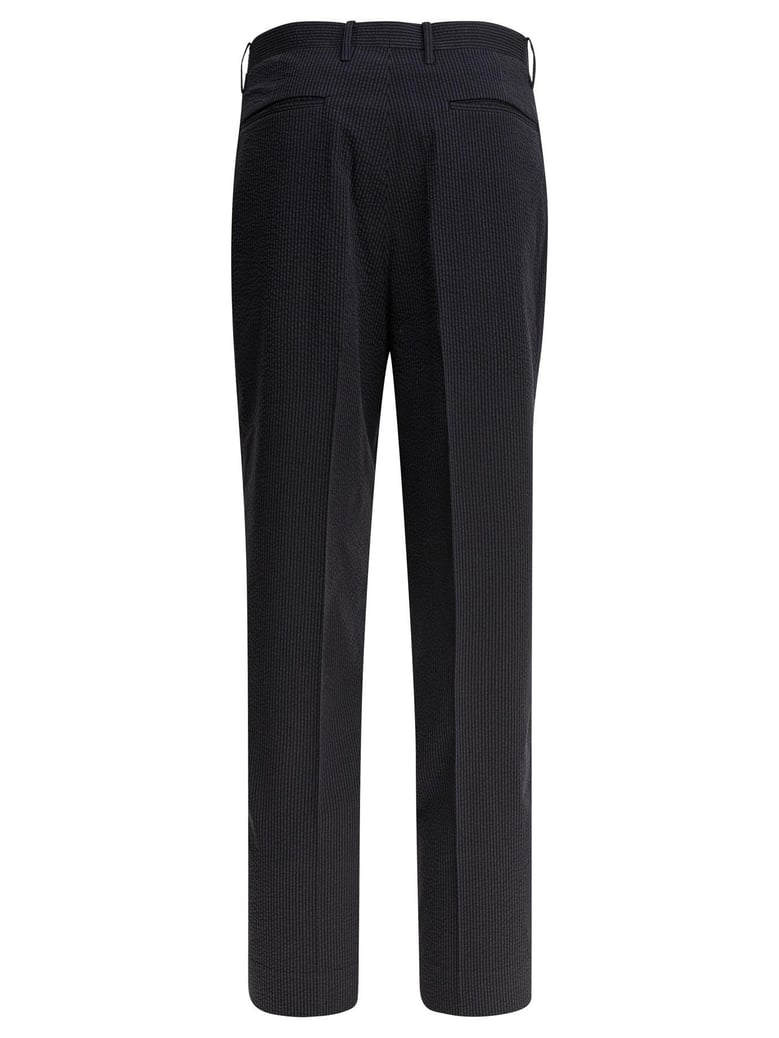 blue silk trousers by Selfnex