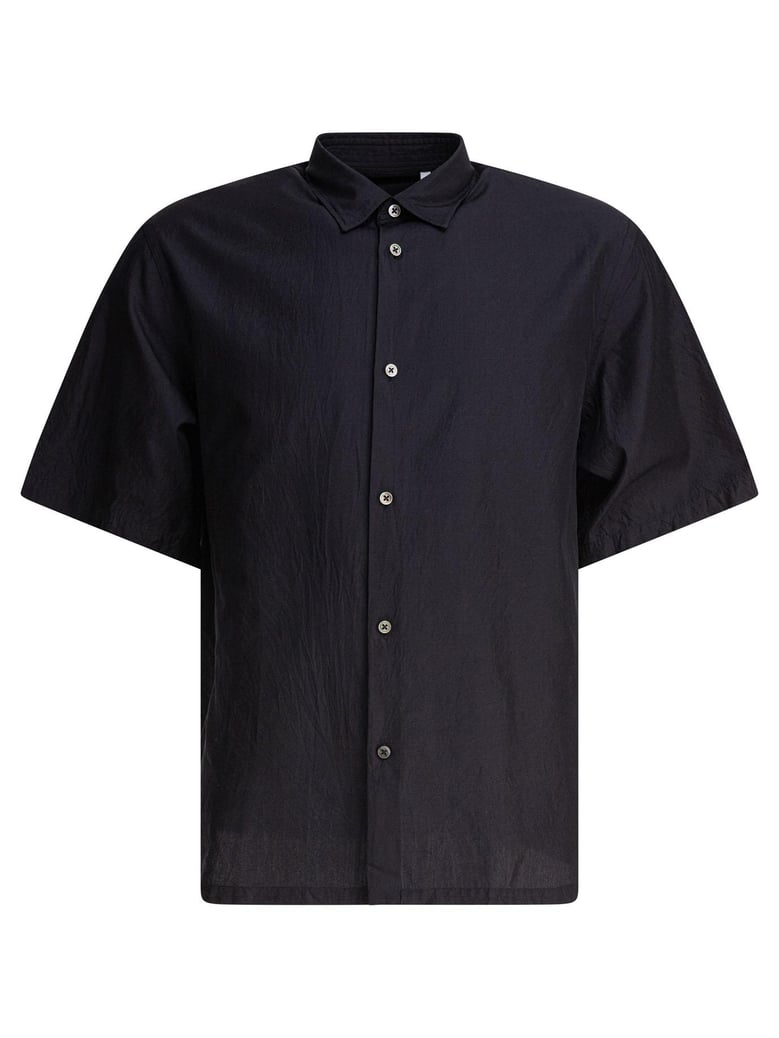 blue silk shirt by Selfnex