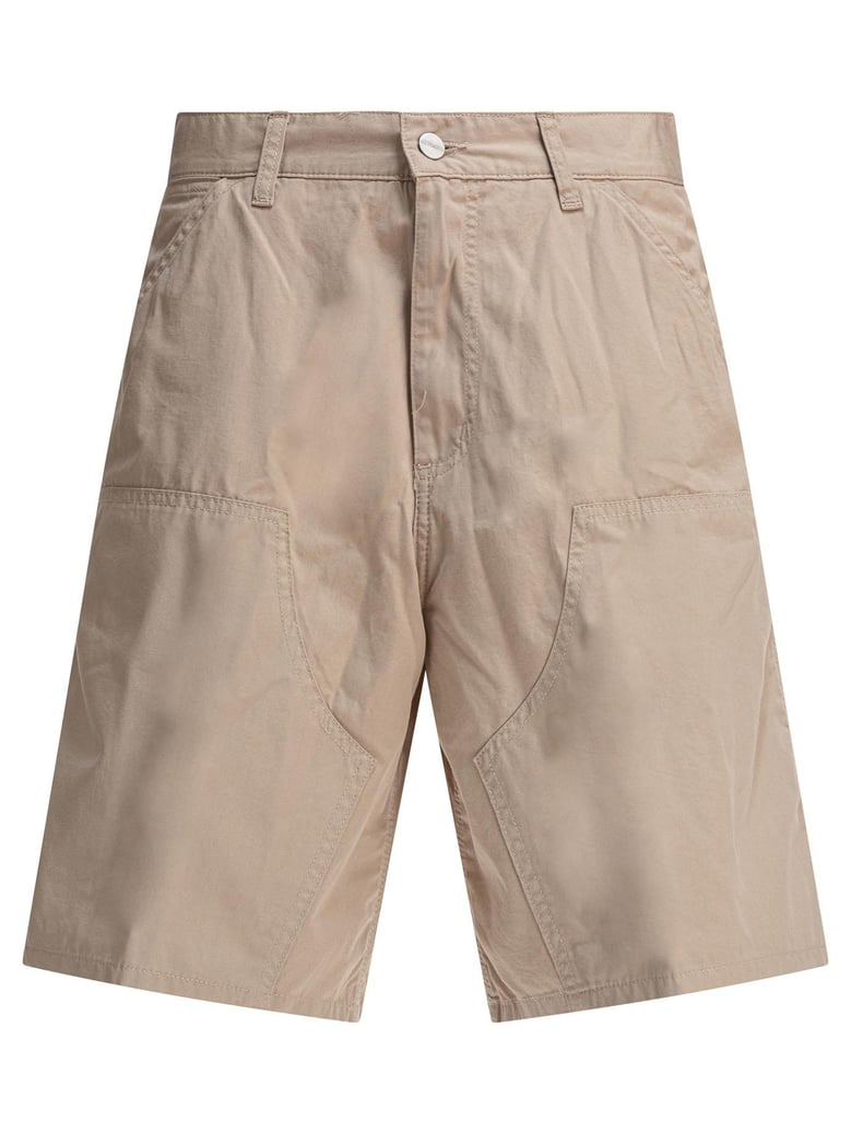 beige cotton shorts by Selfnex