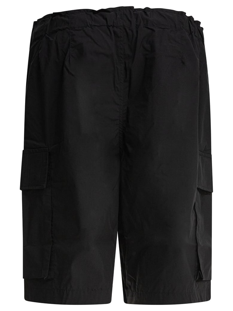 black polyester shorts by Selfnex