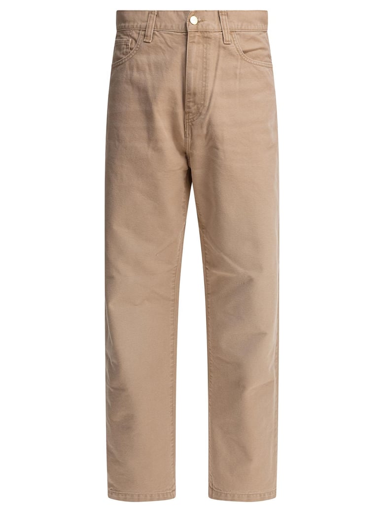 beige organic cotton jeans by Selfnex