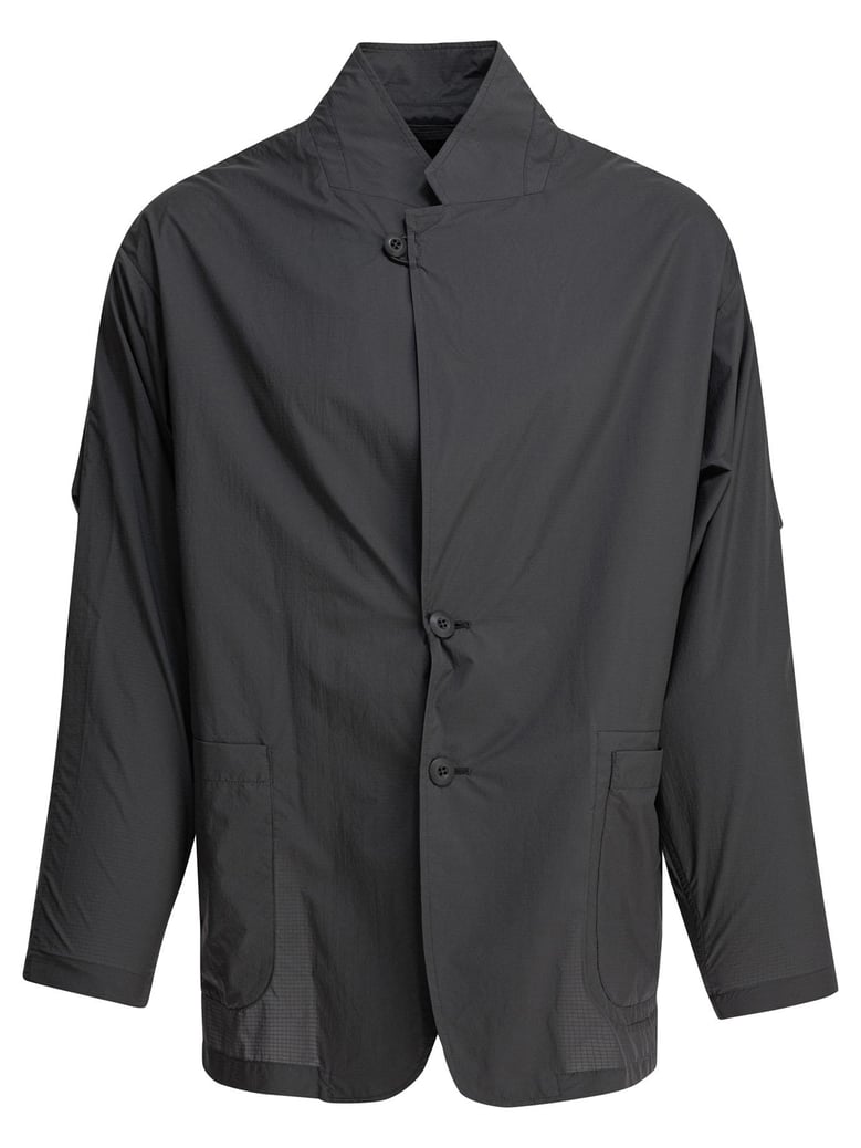 grey polyamide jacket by Selfnex