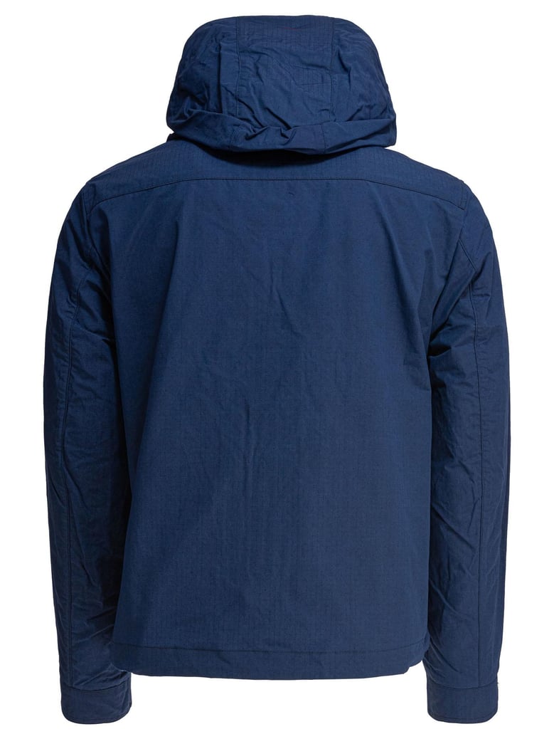 blue nylon cotton jacket by Selfnex