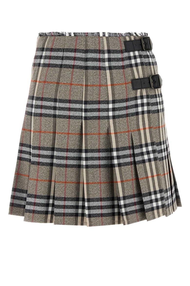 embroidered wool skirt by Selfnex