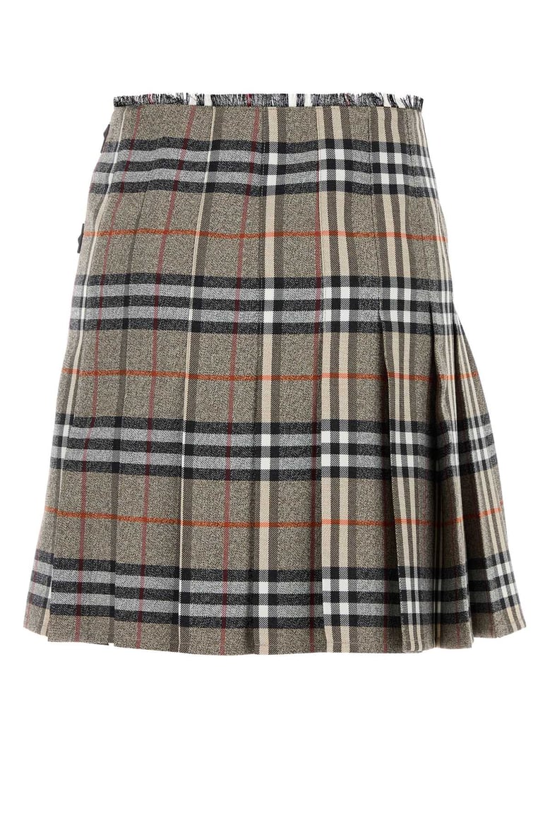 embroidered wool skirt by Selfnex