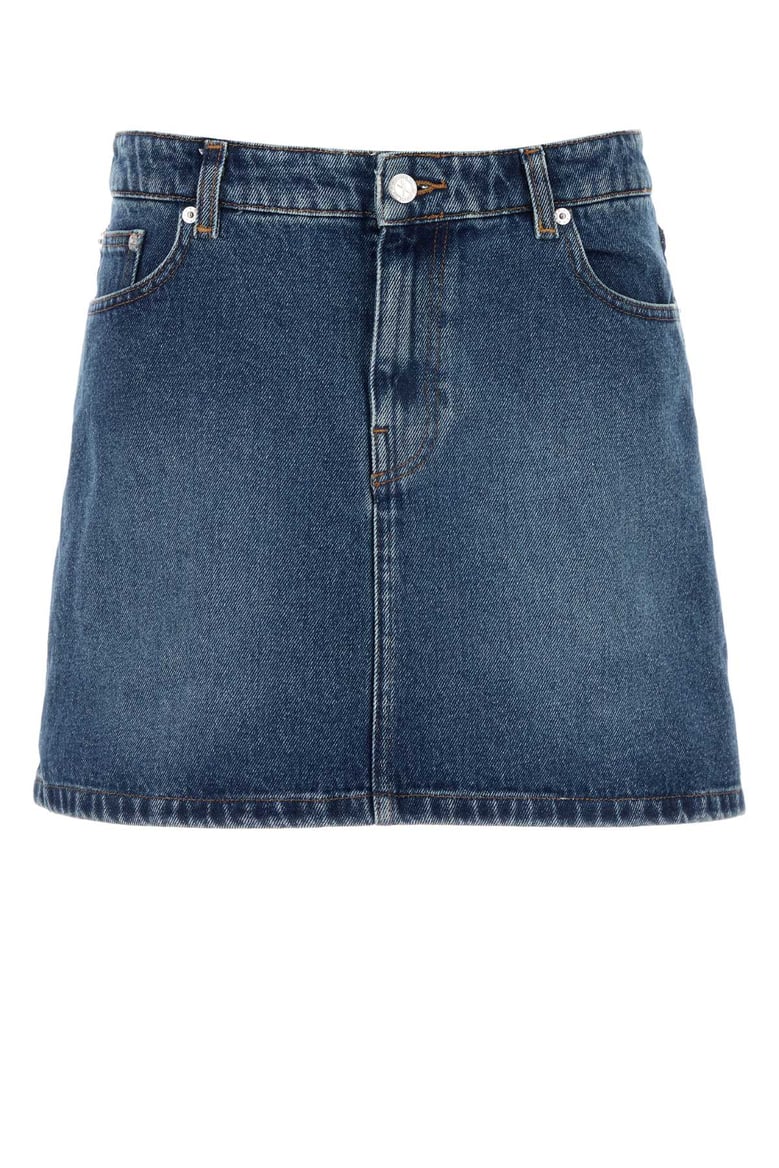 denim moss mini skirt by Selfnex