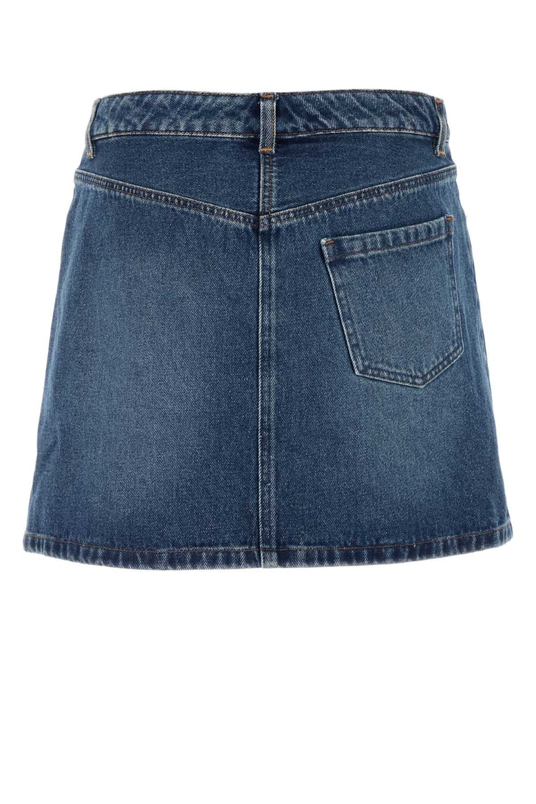 denim moss mini skirt by Selfnex