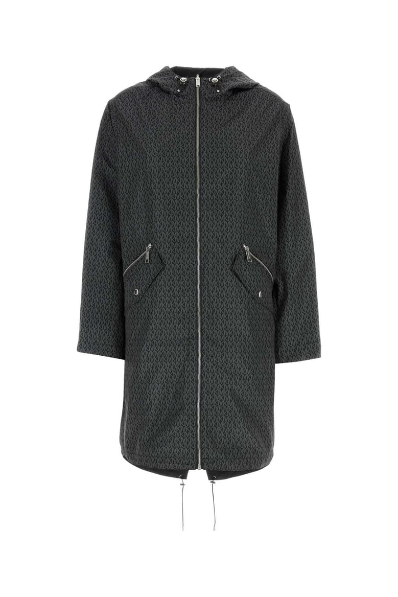 printed polyester parka by Selfnex
