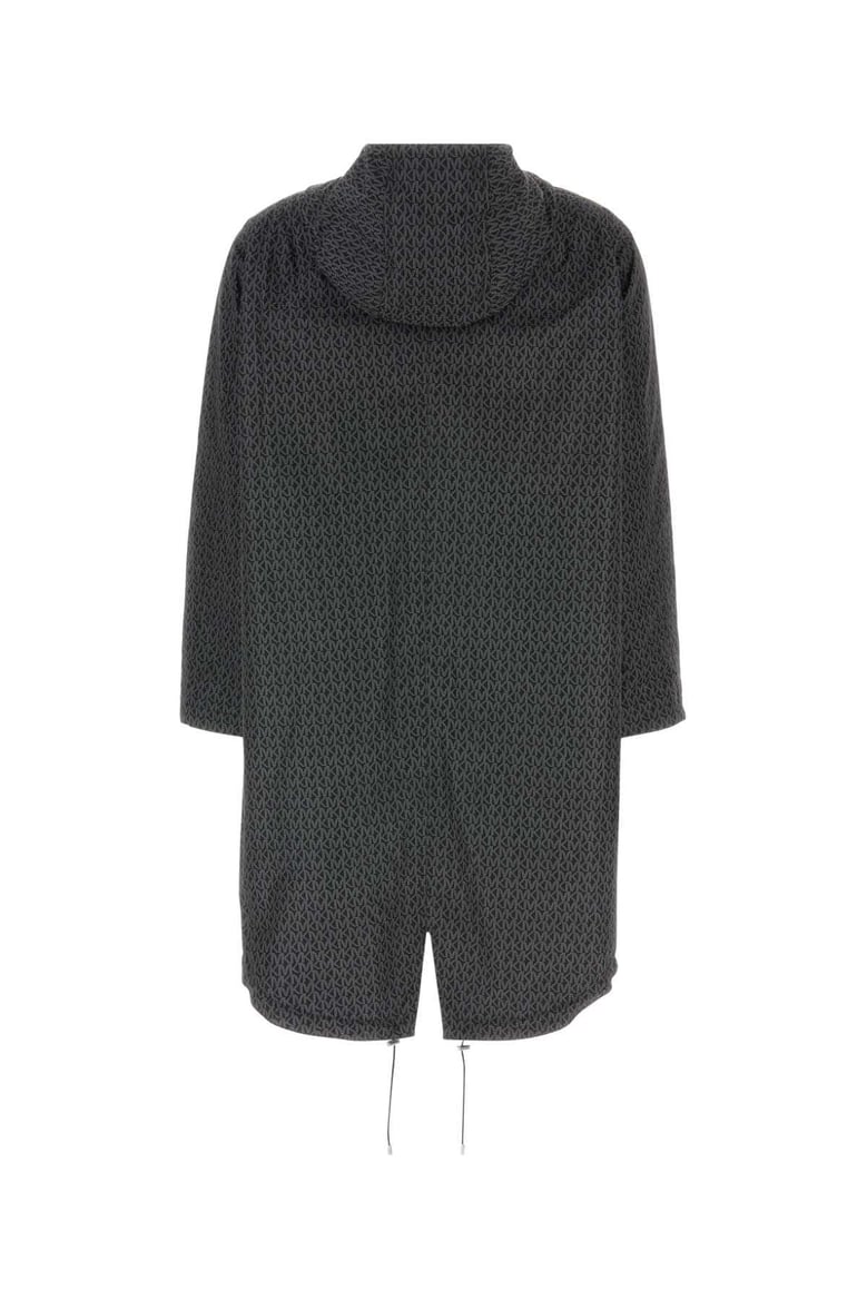 printed polyester parka by Selfnex