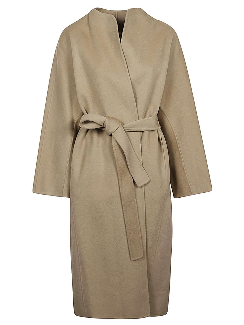 wool midi coat by Selfnex