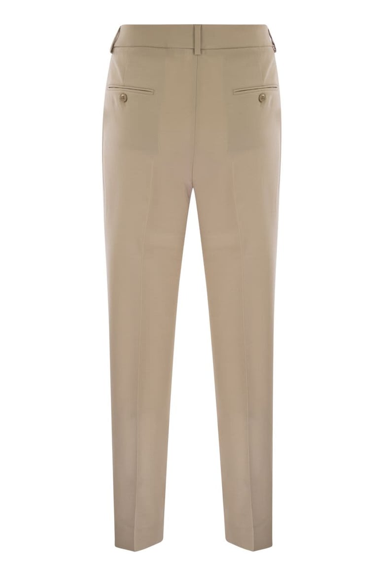 canon - wool cigarette trousers by Selfnex
