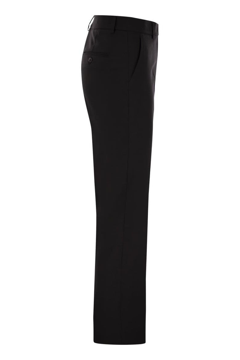 canon - wool cigarette trousers by Selfnex