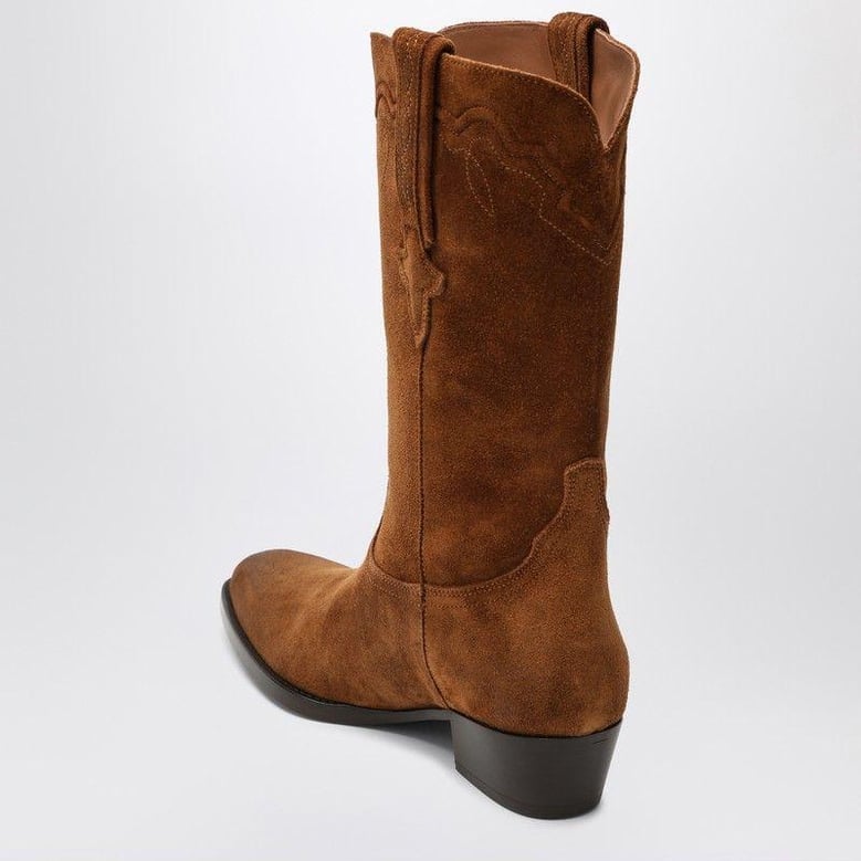 hilda boots in cognac suede by Selfnex