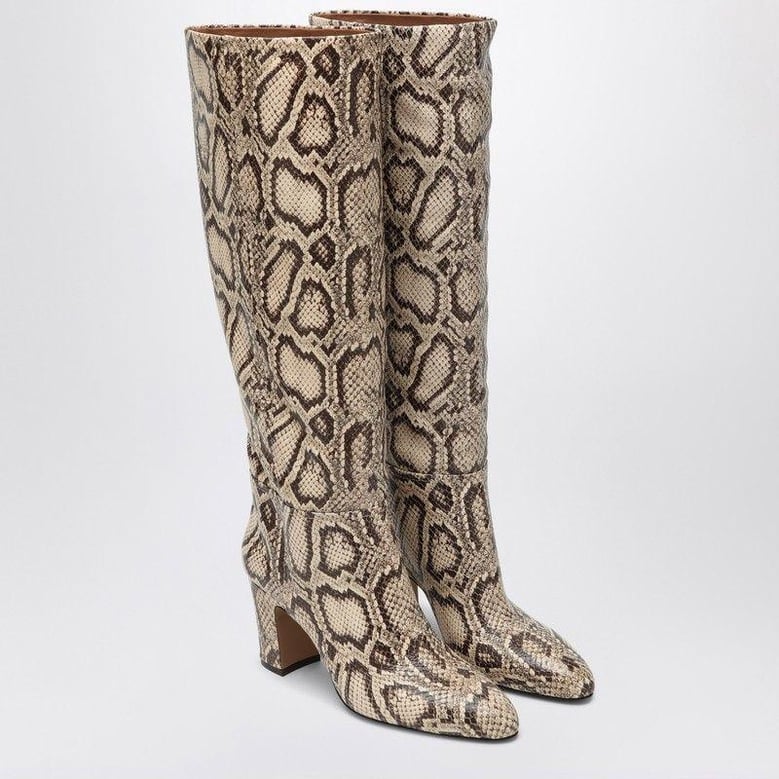lavinia boots in python-printed leather by Selfnex