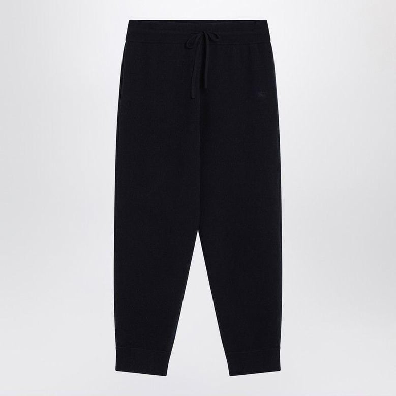 navy blue cashmere-blend jogging pants by Selfnex