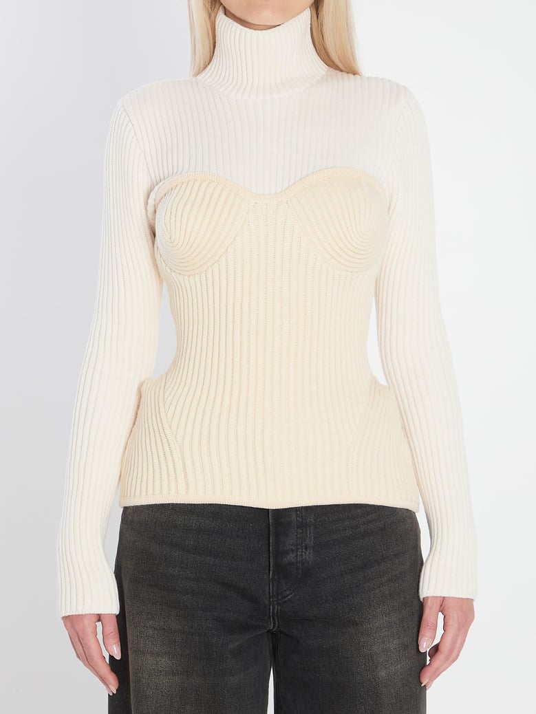 ribbed knit pullover by Selfnex