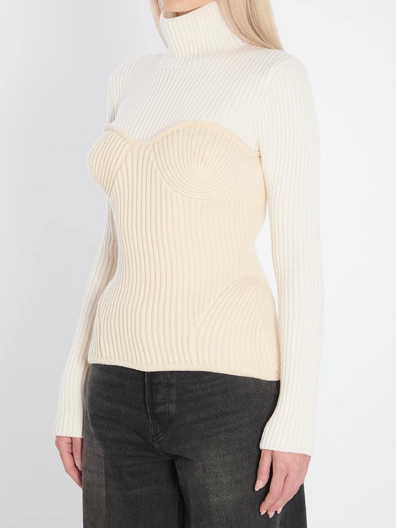 ribbed knit pullover by Selfnex