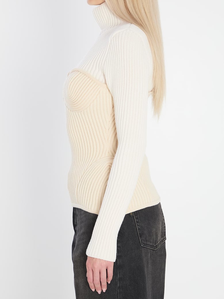 ribbed knit pullover by Selfnex