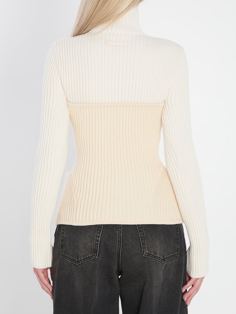 ribbed knit pullover by Selfnex