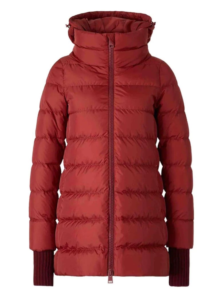 hooded zip-up padded jacket by Selfnex