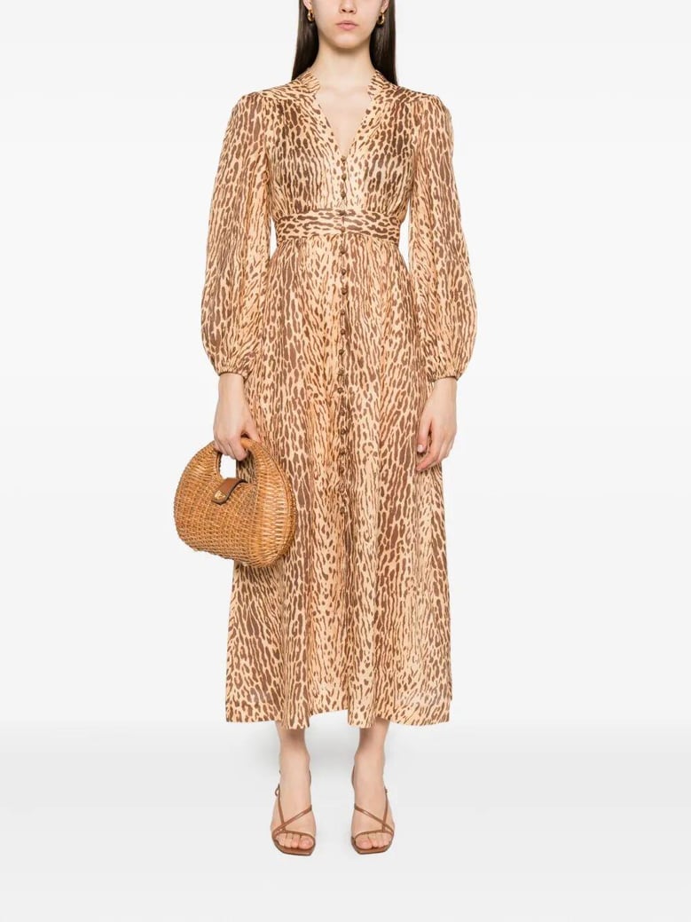 cascadian plunge midi dress by Selfnex