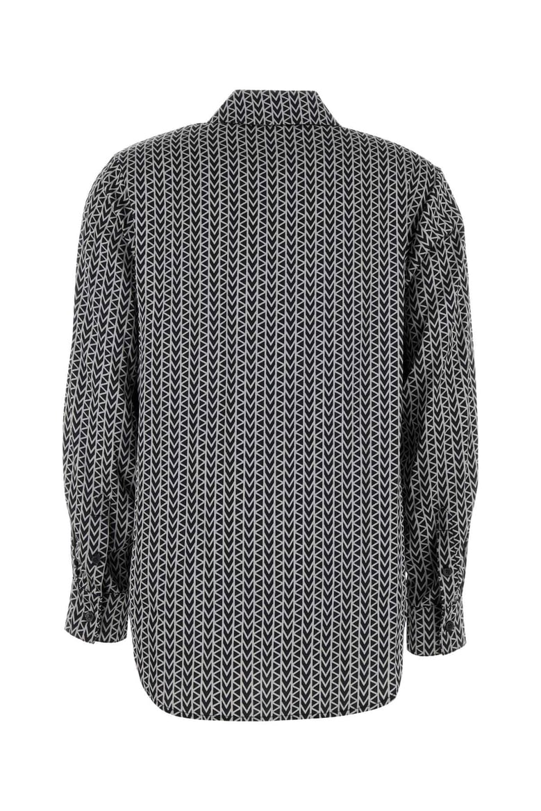 embroidered satin shirt by Selfnex