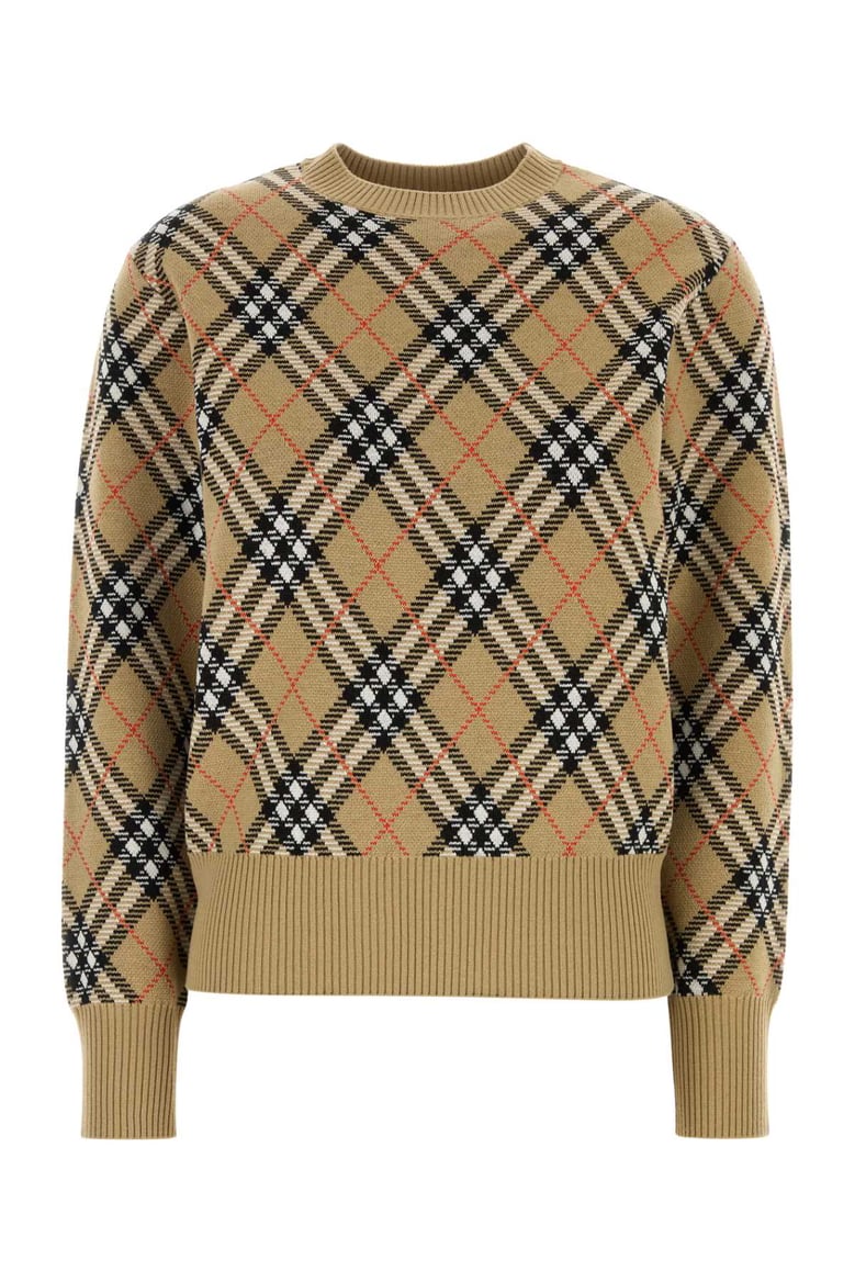 embroidered wool blend sweater by Selfnex