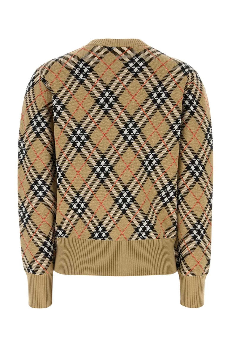 embroidered wool blend sweater by Selfnex
