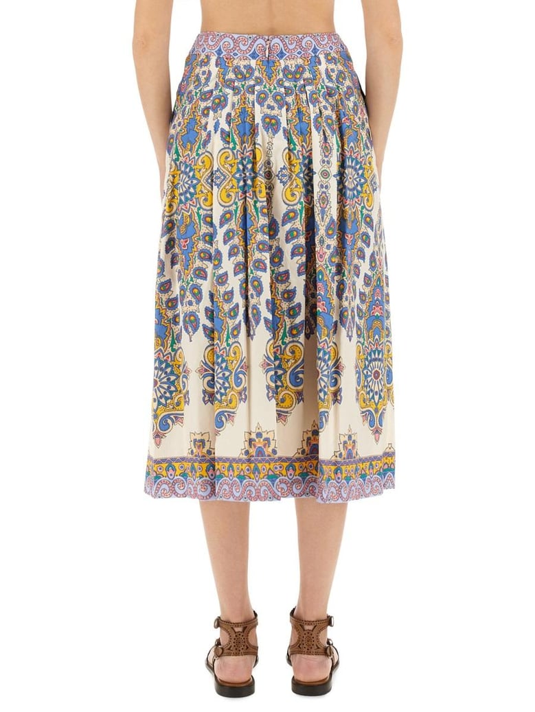 paisley print midi skirt by Selfnex