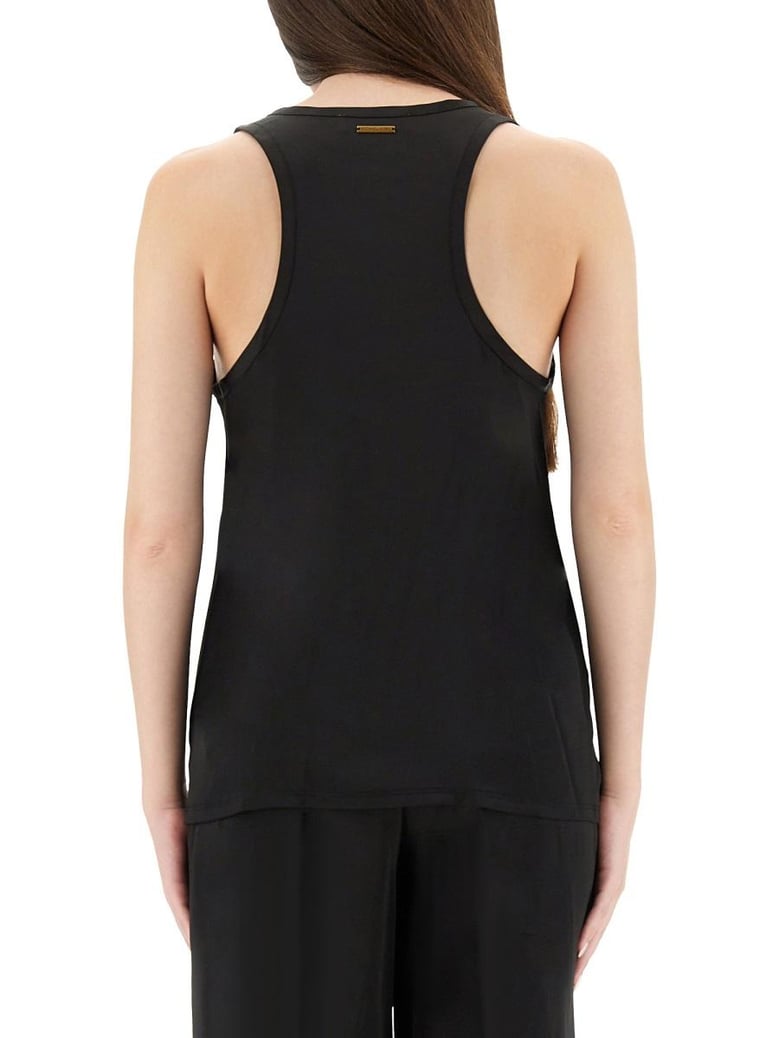 black recycled polyester tops by Selfnex