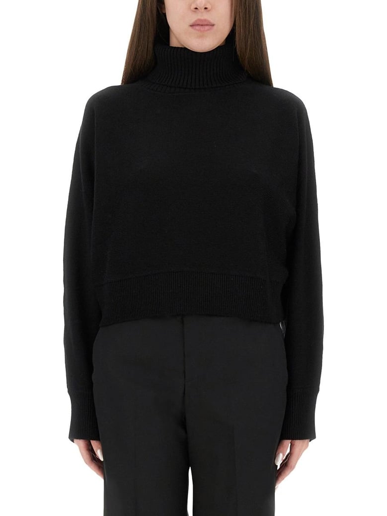 black merino wool sweater by Selfnex
