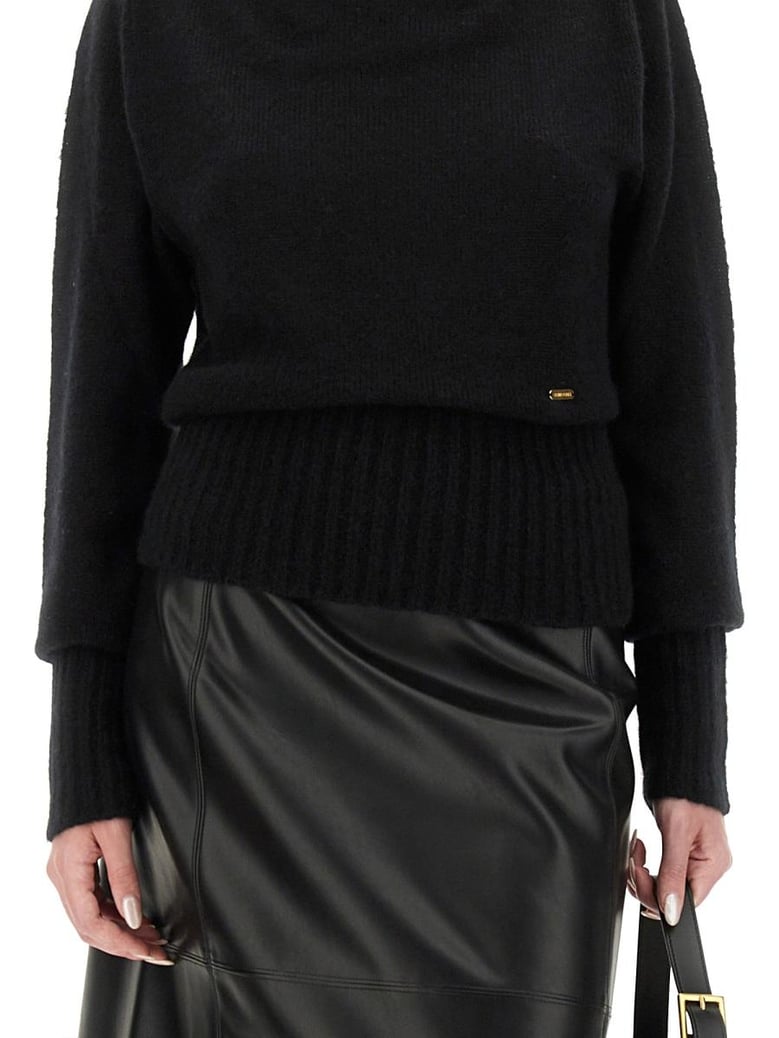 black cashmere silk sweaters by Selfnex