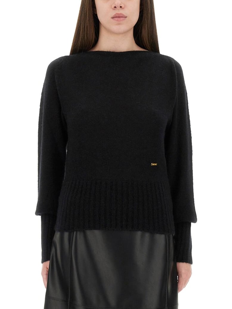black cashmere silk sweaters by Selfnex