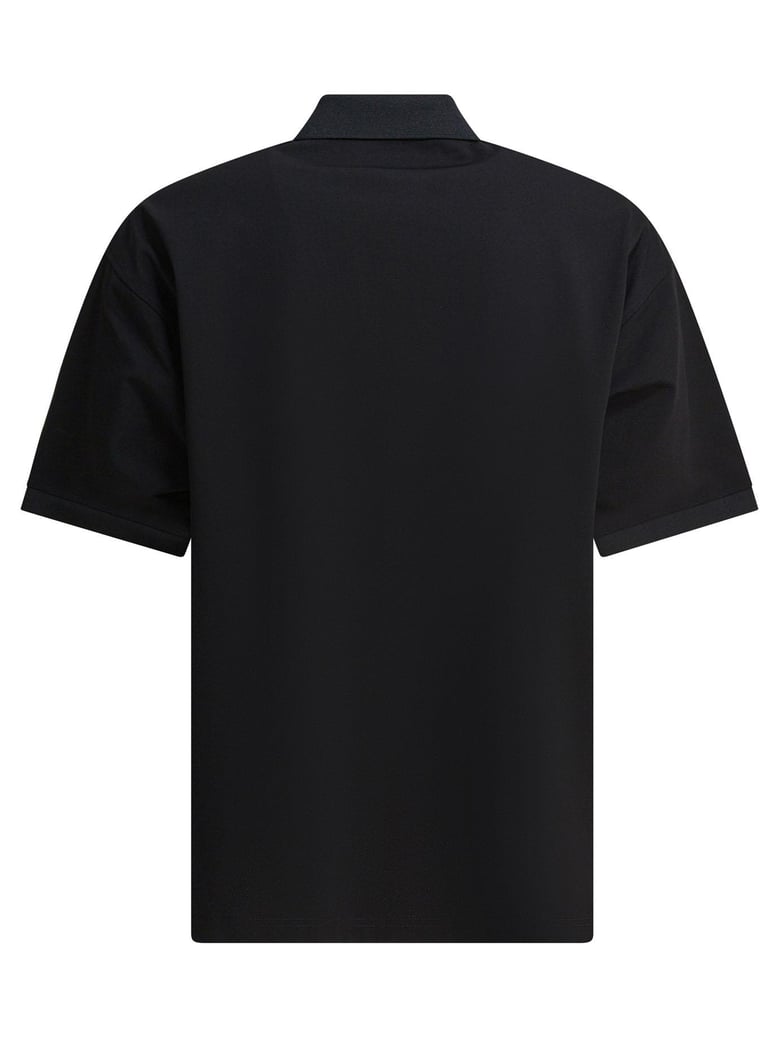 black polyester polo shirt by Selfnex