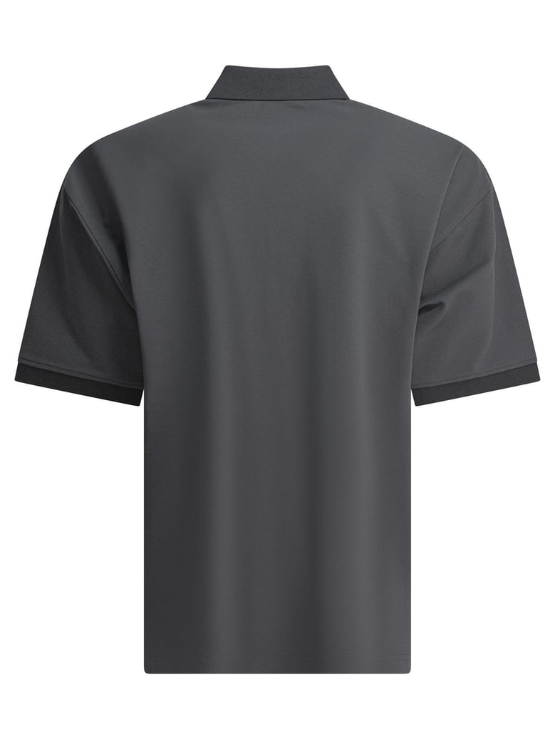 grey polyester polo shirt by Selfnex