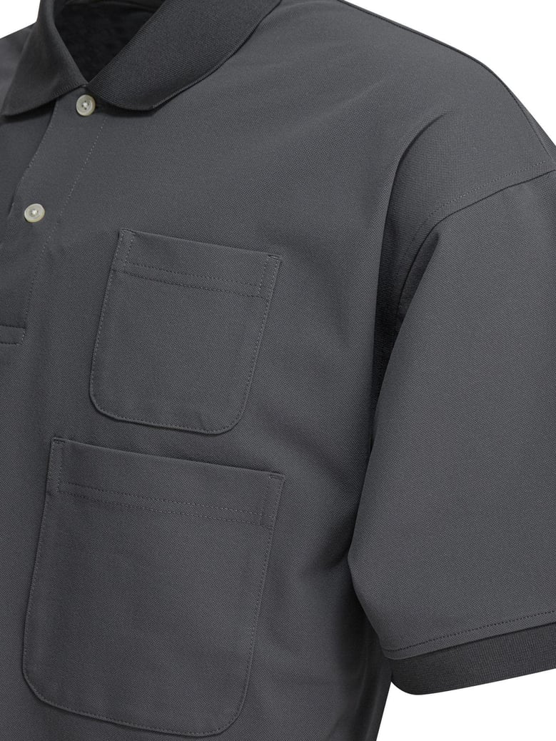 grey polyester polo shirt by Selfnex