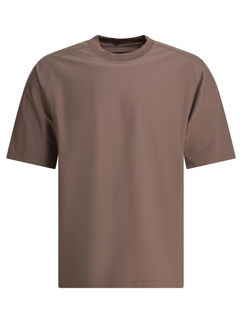 beige polyester t-shirt by Selfnex