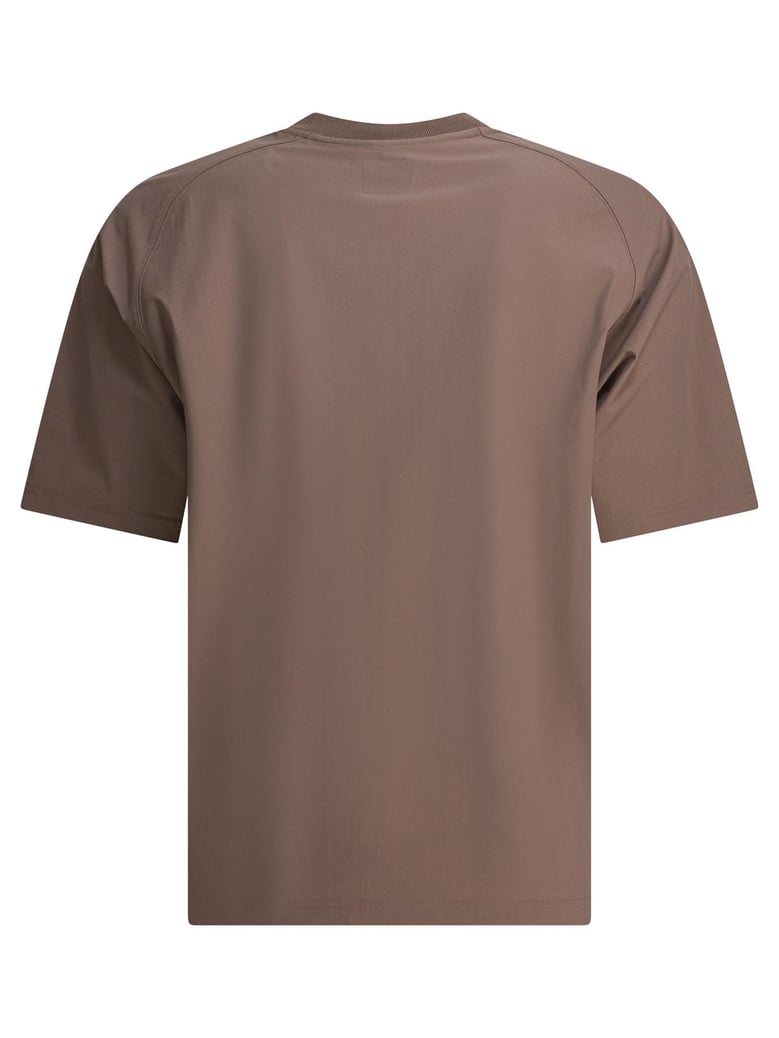 beige polyester t-shirt by Selfnex