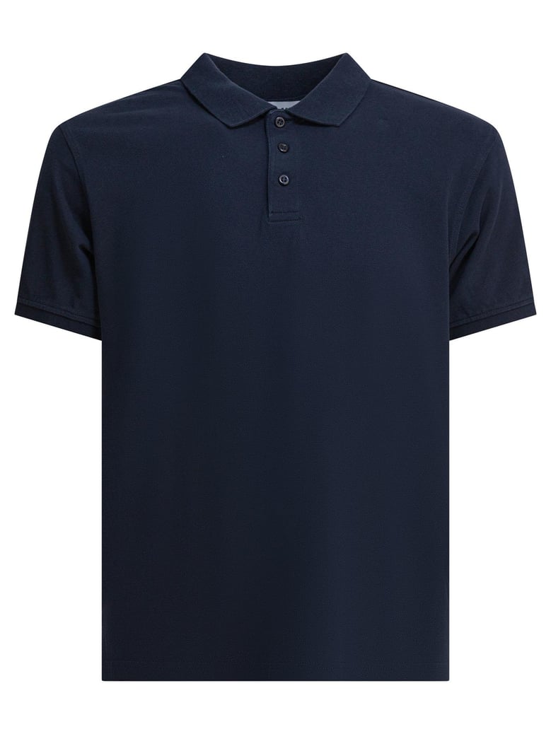 blue cotton polo shirt by Selfnex