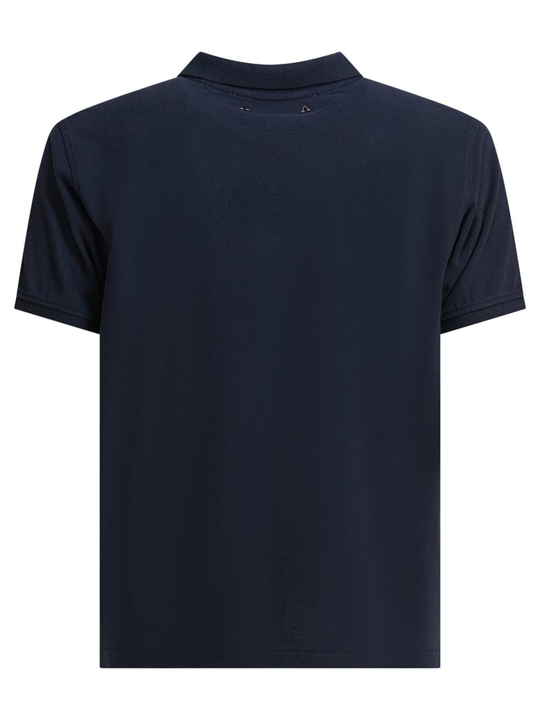 blue cotton polo shirt by Selfnex