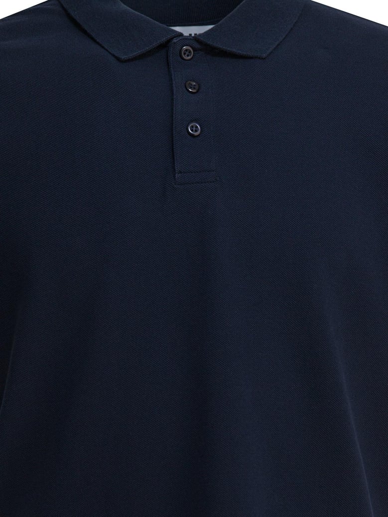 blue cotton polo shirt by Selfnex