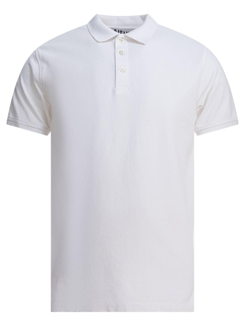 white cotton polo shirt by Selfnex