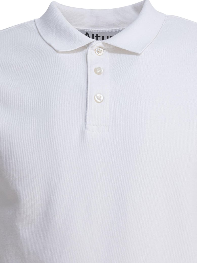 white cotton polo shirt by Selfnex