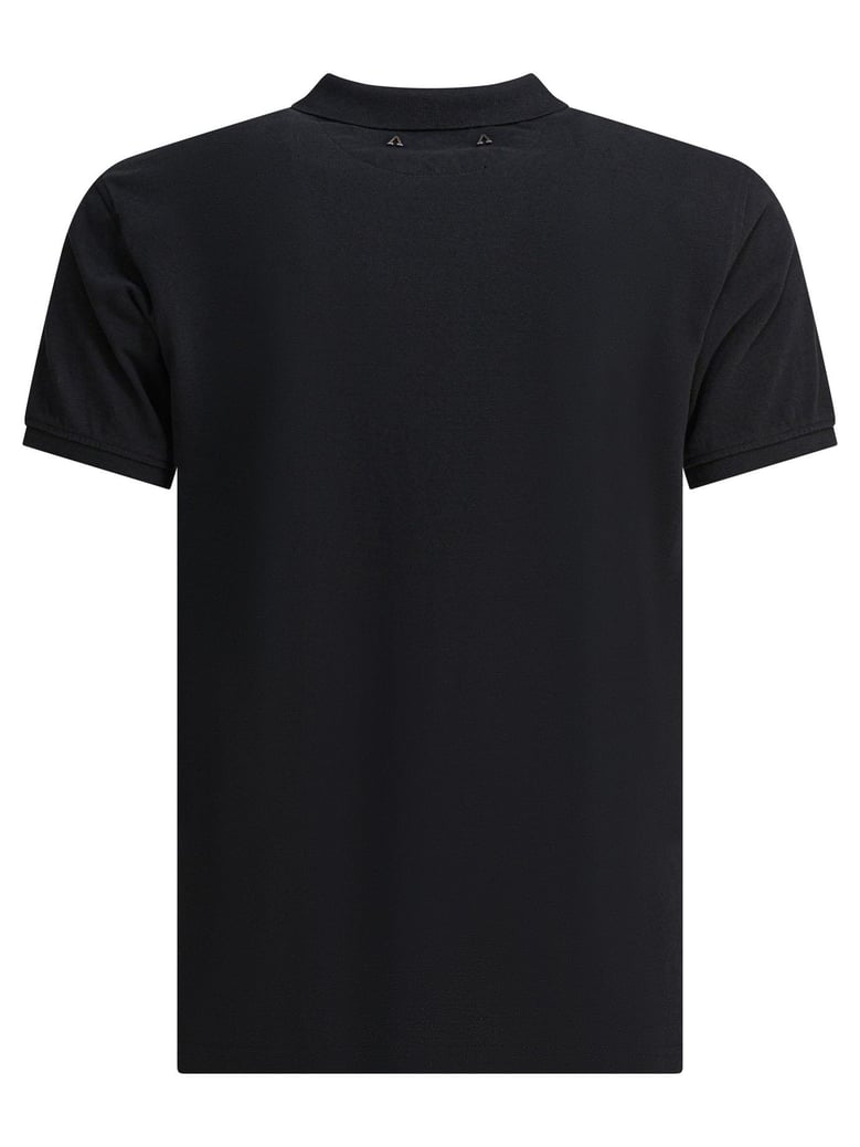 black cotton polo shirt by Selfnex