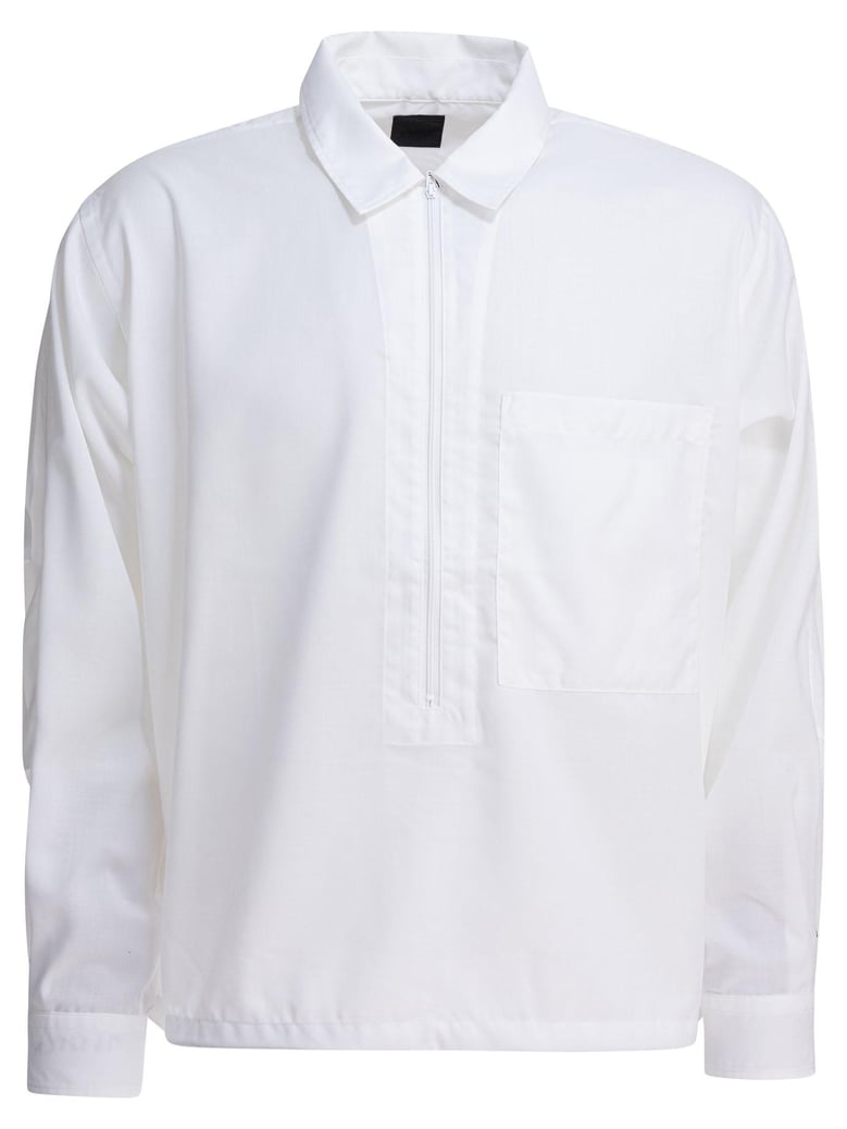white polyester shirt by Selfnex