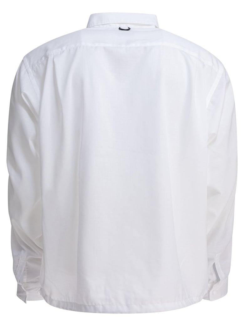 white polyester shirt by Selfnex
