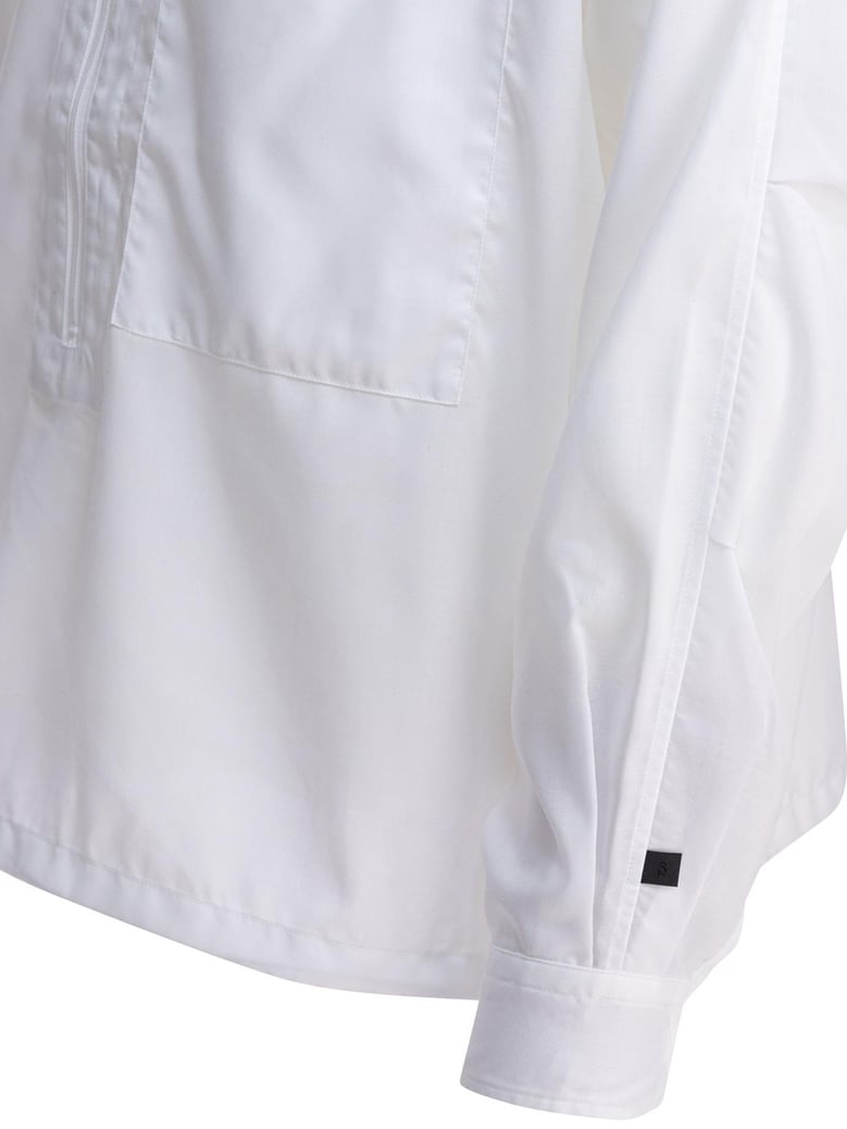 white polyester shirt by Selfnex
